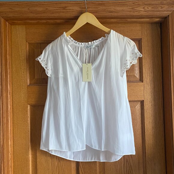 NWT $345 Ramy Brook Hermine Short Sleeve Blouse - Picture 3 of 3